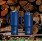 Beast 42 oz Tumbler with Handle Stainless Steel Vacuum Insulated Coffee Ice Cup Double Wall Travel Flask (Royal Blue) - Image 2