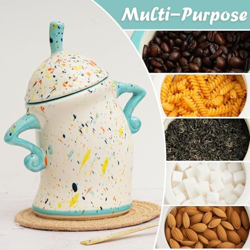 Sassy Canister With Attitude - Funny Ceramic Airtight Storage Canister for Coffee Sugar Tea, Unique Kitchen Decor & Housewarming Gift(Colorful) - Image 4