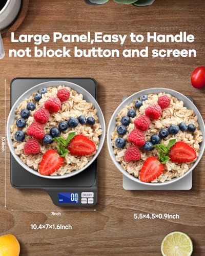 Large 5kg/11lb Kitchen Scale with 0.1g/0.01oz High Precision, USB Rechargeable Food Scale, Stainless Steel Pan, with Tare Function,for Baking Cooking Coffee Package Postage - Image 2