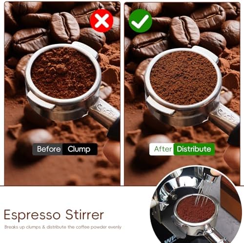 8 PCS Espresso Accessories with Wooden Storage Box, Espresso Tool Kit with Espresso Tamping Station, Distributor, Stirrer, Dosing Funnel, Needle Distributor, Puck Screen (54mm) - Image 5