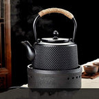 Teapot 1600ML Large Japanese Cast Iron Teapot With Stainless Steel Infuser/Filter, Antique Small Dot Tetsubin Tea Kettle As Gift Black - Image 2