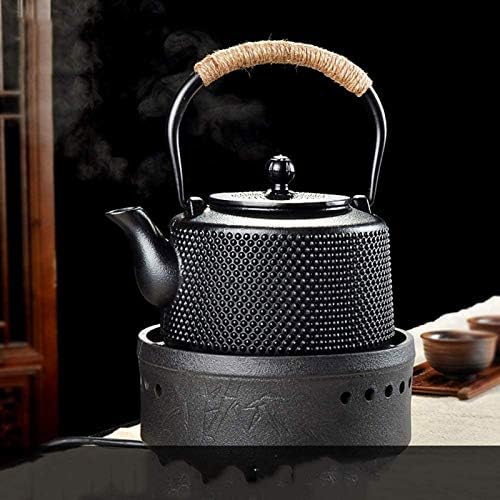 Teapot 1600ML Large Japanese Cast Iron Teapot With Stainless Steel Infuser/Filter, Antique Small Dot Tetsubin Tea Kettle As Gift Black - Image 2