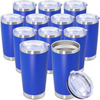 20oz Tumbler Stainless Steel Tumbler Coffee Tumbler with Lid Dark Blue, 12P by AUWBON