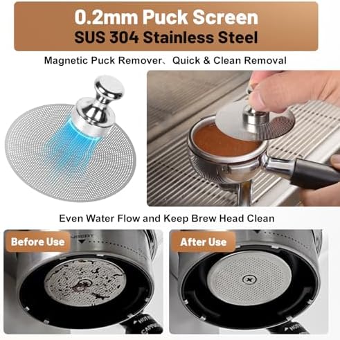 53mm Espresso Tools, Distributor and Tamper Kit, WDT, Funnel & Puck Screen - Image 5