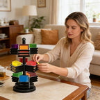 Tea Holder Organizer 3-Tier Rotating Tea Bag Storage Box - Image 5