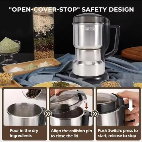 Electric Coffee Grinder, Grain mills, Stainless Steel Blade Spice Grinder - Image 4