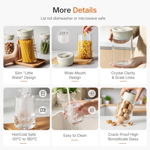 2-Pack 27oz Glass Storage Jars with Airtight Twist-Seal Lids - Image 6
