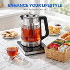 Electric Kettle 1.8L Glass Kettle With Infuse and Base Food-grade material - Image 4