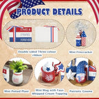 4th of July Decorations for Home Office Indoor 8 Pcs Tiered Tray Decor - Image 3