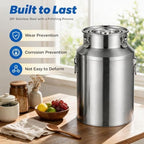 5.81 Gallon Stainless Steel Milk Can, Beverage Dispenser Tank with Spigot - Image 2