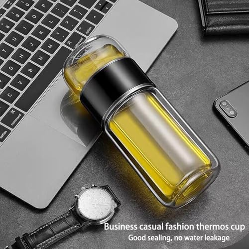 2025 Glass Tea Infuser Bottle with Heat-Insulated Design, Portable Double Glazed Cup for Loose Leaf Tea, 420ml/14.8oz, Includes Infusifier for Perfect Tea Brewing - Image 3