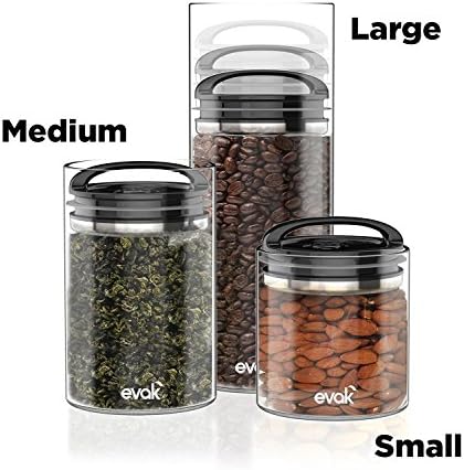 Prepara Evak Compact Glass Storage Canister, Medium, 6' x 3.75', 24oz - Image 3