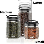 Prepara Evak Compact Glass Storage Canister, Medium, 6' x 3.75', 24oz - Image 3