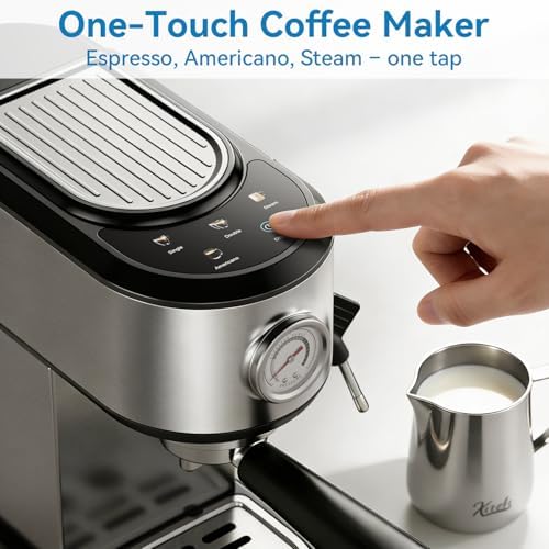 XIXUBX 20 Bar Espresso Machine, Milk Frother, Touchscreen & Pressure Gauge - Image 5