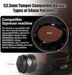 IKAPE 53MM Coffee Distributor, Black Design of Bottom Propeller, Gravity Adaptive Espresso Distributor Fits All 54MM Espresso Portafilter, Compatible with 54MM Breville Bottomless Portafilter - Image 2