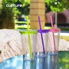 Cupture 12 Insulated Double Wall Tumbler Cup with Lid, Reusable Straw & Hello Name Tags, 12 Colors - Image 4