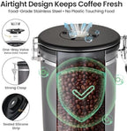Veken Coffee Canister, 32.5OZ, 2lbs, Large Airtight Stainless Steel Jars - Image 3