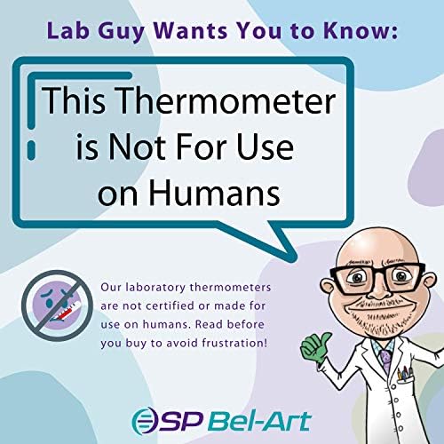 SP H-B DURAC Plus General Purpose Lab Thermometer Total Immersion Glass Thermometer for Laboratories, Universities, Food and Beverage Processing, -10 to 225 Degrees Celsius, Organic Liquid - Image 2