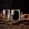 Safdie & Co. 2 PCS Set Insulated, Cappuccino Cups,Glass Coffee Mug, 350ml, Transparent by Unknown