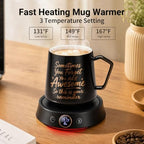 Coffee Mug Warmer & Mug Set, Electric Cup Warmer for Desk, 12H Timer - Image 4