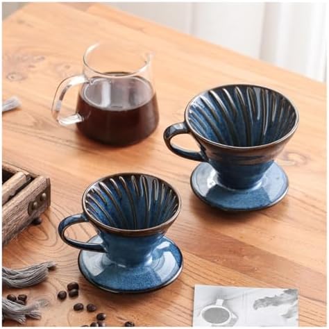 Reusable Filters Coffee Maker V Style Funnel Dripper Cup Accessories,Ceramic Coffee Filter Cup(Small) - Image 3