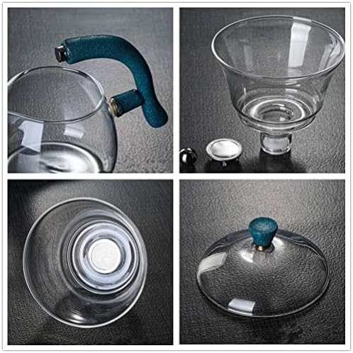 Heat-resistant Kungfu Glass Tea Set with Heater Attract Water Diversion Rotating Cover Bowl Lazy Semi-Automatic Deer Glass Teapot With 6pcs Tea Cups - Image 6