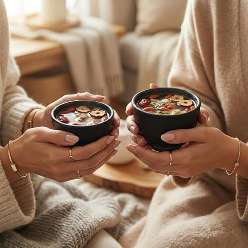 Restaurantware 5 oz Round Black Cast Iron Tea Cup, 2 Pack - Image 5