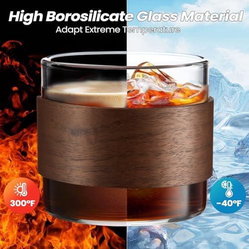 Reallnaive 16 Pieces 5 oz Espresso Cups with Wooden Ring High Borosilicate Espresso Shot Glass Small Glass Coffee Cups Coffee Accessories Enjoying Tea Latte for Office Cafes Home(Clear) - Image 5