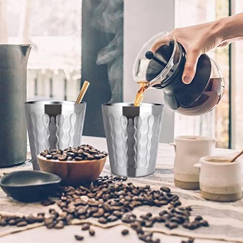 Beasea Stainless Steel Cups 10 oz, 8 Pack Small Bulk Stainless Steel Tumbler Stackable Insulated Cups for Drinking Double Wall Metal Glasses Tin Cups for Home Restaurant Office Party Camping - Image 5