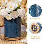 TEATALK Ceramic Canister with Airtight Lid, Cookie & Coffee Canister for Countertop, Food Storage Jar for Sugar, Tea, Matcha, Candy, Coffee Bean Container, Dark Blue, 7.7"+5.7" - Image 4