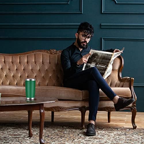 VEGOND 20oz Tumbler with Lid and Straw Stainless Steel Tumbler Cup Bulk Vacuum Insulated Double Wall Travel Coffee Mug Powder Coated Coffee Cup, Dark Green, 12 Pack - Image 5
