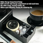 Luocute Tamping Station, Coffee Tamper Mat with Drawer for Coffee Accessories Organizer, ABS Silicone Barista Tool Holder for Countertop - Image 4