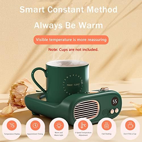 Coffee Mug Warmer Cup Warmer - Mug Warmer with 3 Temperature Settings & Light Indicator for Desk Electric Coffee Warmer, Electric Beverage Warmer, Drink Warmer for Home Office Coffee Cup,Pink - Image 2