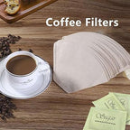 AD-4 Cone Coffee Filter, Unbleached Natural Paper, No Blowout, Disposable for Pour over and Drip Coffee Maker, 200 Pcs - Image 3