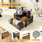 Tea Bag Organizer Wood Tea Organizer with 8 Compartments Storage Chests Tea Station Chest Display Container Box for Countertop Kitchen - Image 3