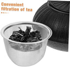 Cast Iron Japanese Tea Pot 600ml Black for Brewing Tea - Image 5