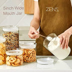 ZENS 74oz Glass Canisters with Airtight Lid, 2 Large Storage Containers - Image 2