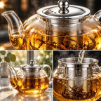1.8l Electric Glass Kettle,800w Tea Maker with 18 Smart Menus,24h Timer,Temperature Control,Infuser,Water Boiler for Coffee Soup - Image 7