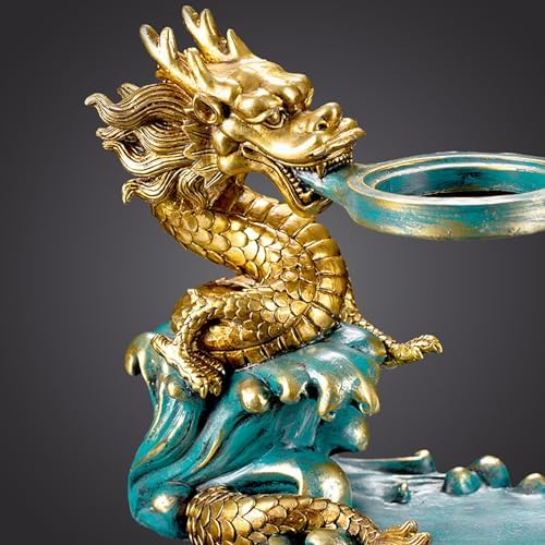 YUDIZWS Lazy Kungfu Drip Teapot,Heat Resistant Tea Set,Sturdy High Borosilicate Glass Teapot,Magnetic Water Diversion Semi-Automatic Teapot Set Magic Tea Set of Holiday Gifts,B dragon tea set - Image 5