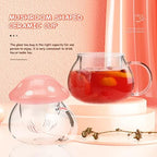 Glass With Ceramic Lid Removable Infuser Stovetop Tea Kettle Mushroom - Image 3
