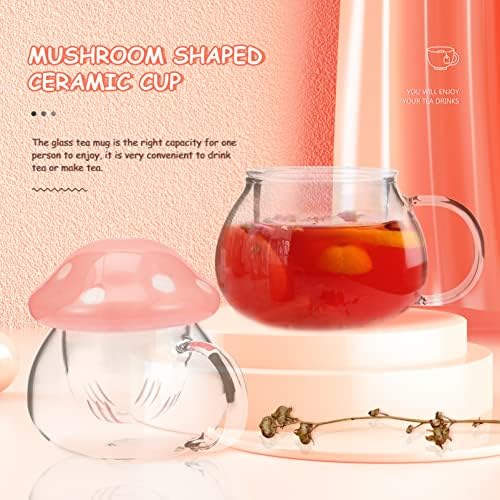 Glass With Ceramic Lid Removable Infuser Stovetop Tea Kettle Mushroom - Image 3