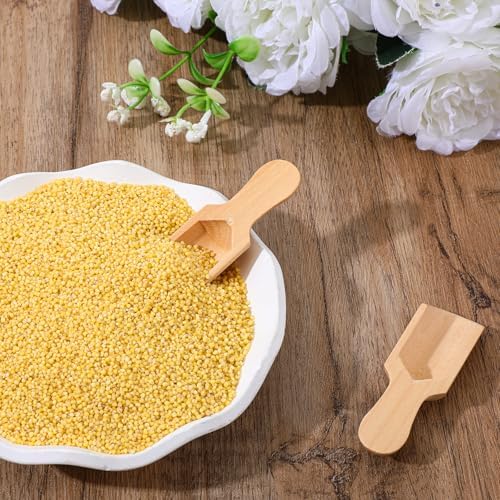 100 Pack Mini Wooden Spoons for Jars, Small Bath-Salt Scoops Mini Scooper Wooden Candy Spoon Washing Powder for Sugar Scrubs, Bath-Salts, Cooking - Image 4