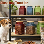 120oz Green Glass Storage Jars with Airtight Lids Tall Glass Jar with Scoop - Image 6