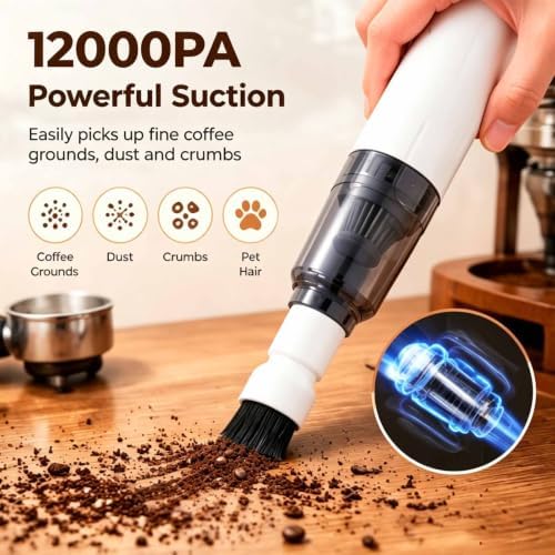 Mini Coffee Grinder Vacuum Cleaner, 2026 New Coffee Grinder Cleaner，Black - Image 3