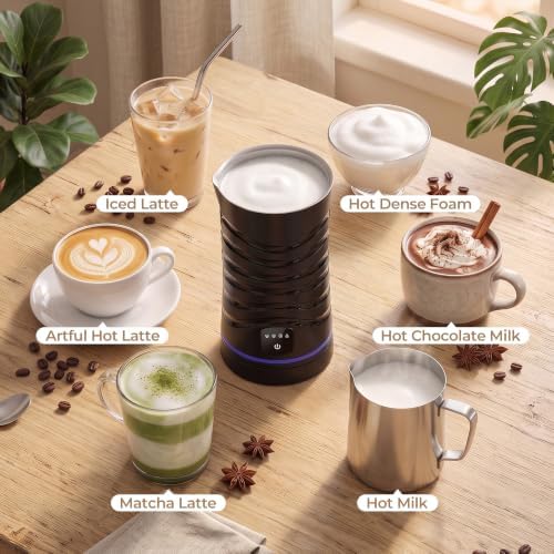 Large Capacity Milk Frother 430ml, 4-in-1Electric Milk Steamer and Frother - Image 4