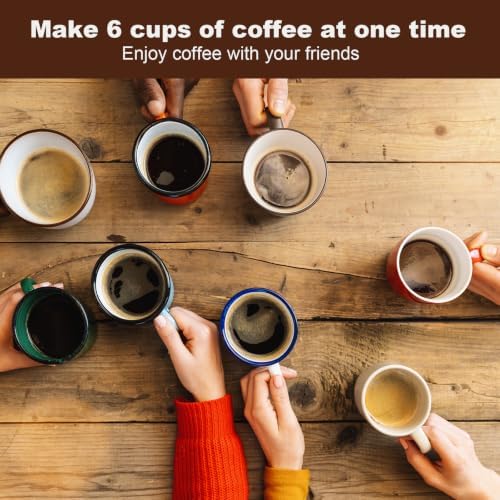 LAOION 6 Cup Manual Espresso Maker, Small Espresso Machines for Home - Image 5