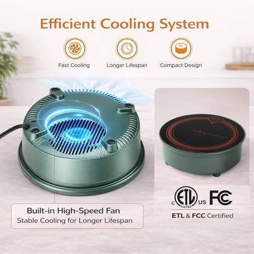 700W Mini Induction Cooktop 120V, Countertop Burner with Wired Control - Image 3