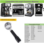 51mm Bottomless Portafilter for DeLonghi Espresso Machine Stainless Steel 51mm Portafilter 2 Ear for ECP3420/ECP3630/ECP3120/EC155/EC260/EC265/EC702 Handle-Plastic - Image 2