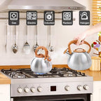 GGC Tea Kettle for Stove Top, 3.1QT/3L Whistling Tea Kettles for Boiling Water Coffee or Milk, Stainless Steel kettle Pot with Wood Parttern Handle for Home and Kitchen - Image 7