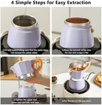 Bincoo Cute Espresso Maker Stovetop - Small Moka Pot 2 Espresso Cups/120ML,Espresso Pot Italian Coffee Maker for Home Camping Cafe Office (Purple) - Image 5